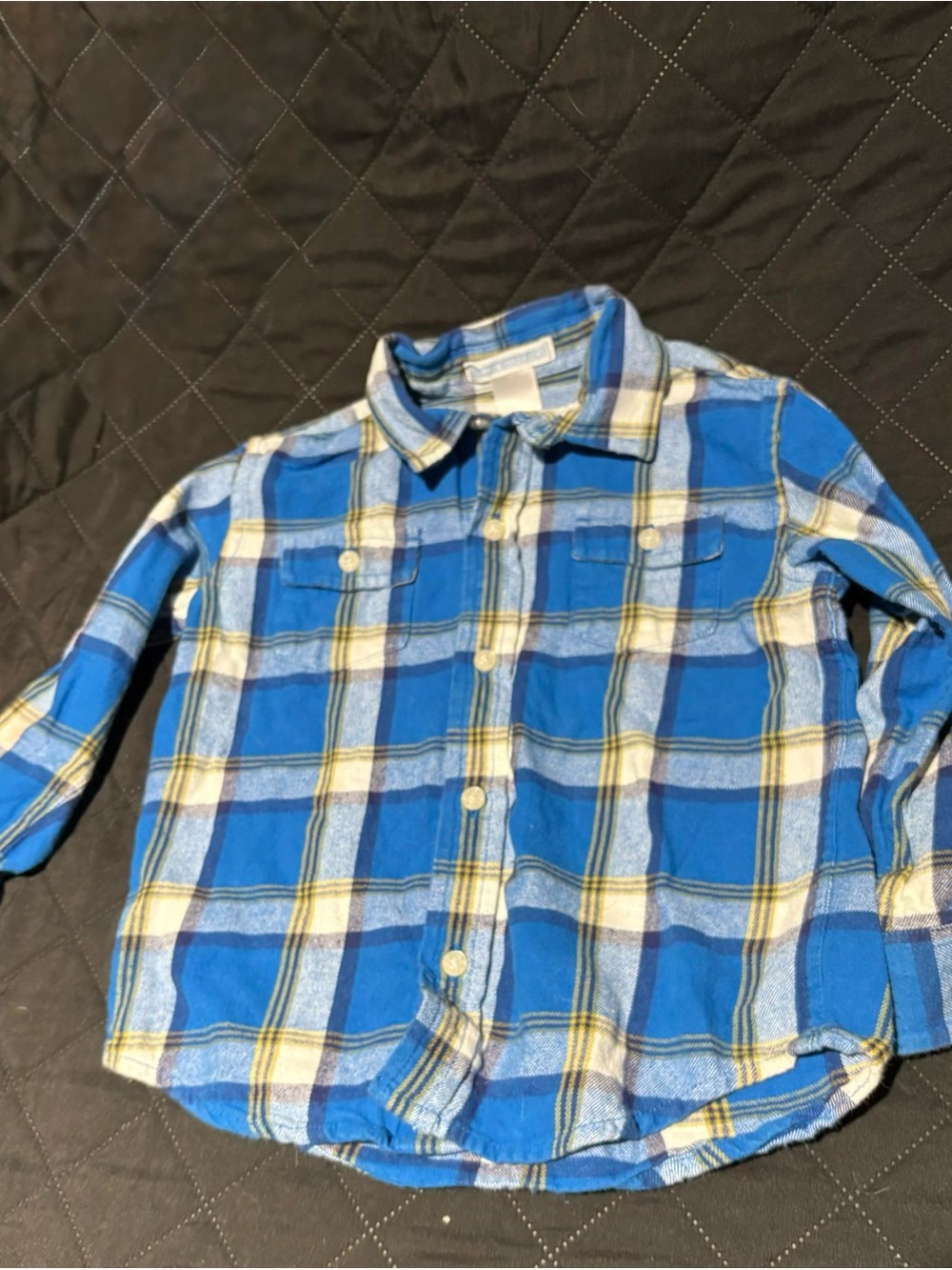 Janie & Jack 100% cotton plaid button down shirt size 3